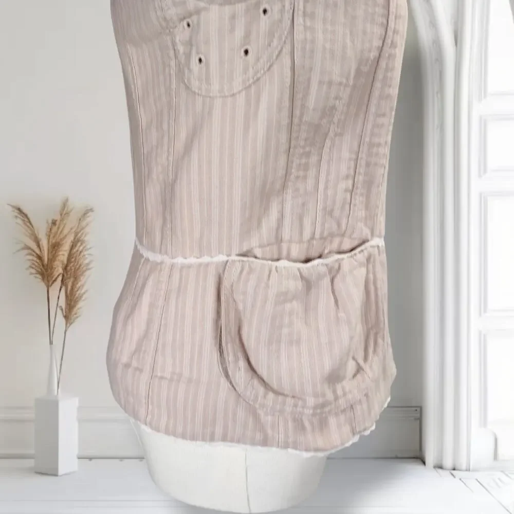 Marc Jacobs Blush Textured Jacket Eyelet Lace Trim Military Utility Size 8